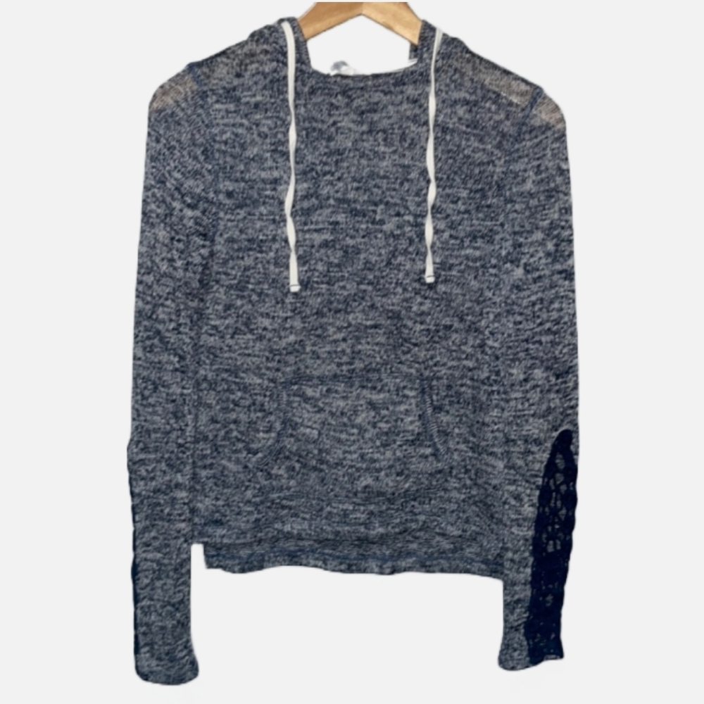 Aeropostale Marled Knit Sweater Hoodie X-Small